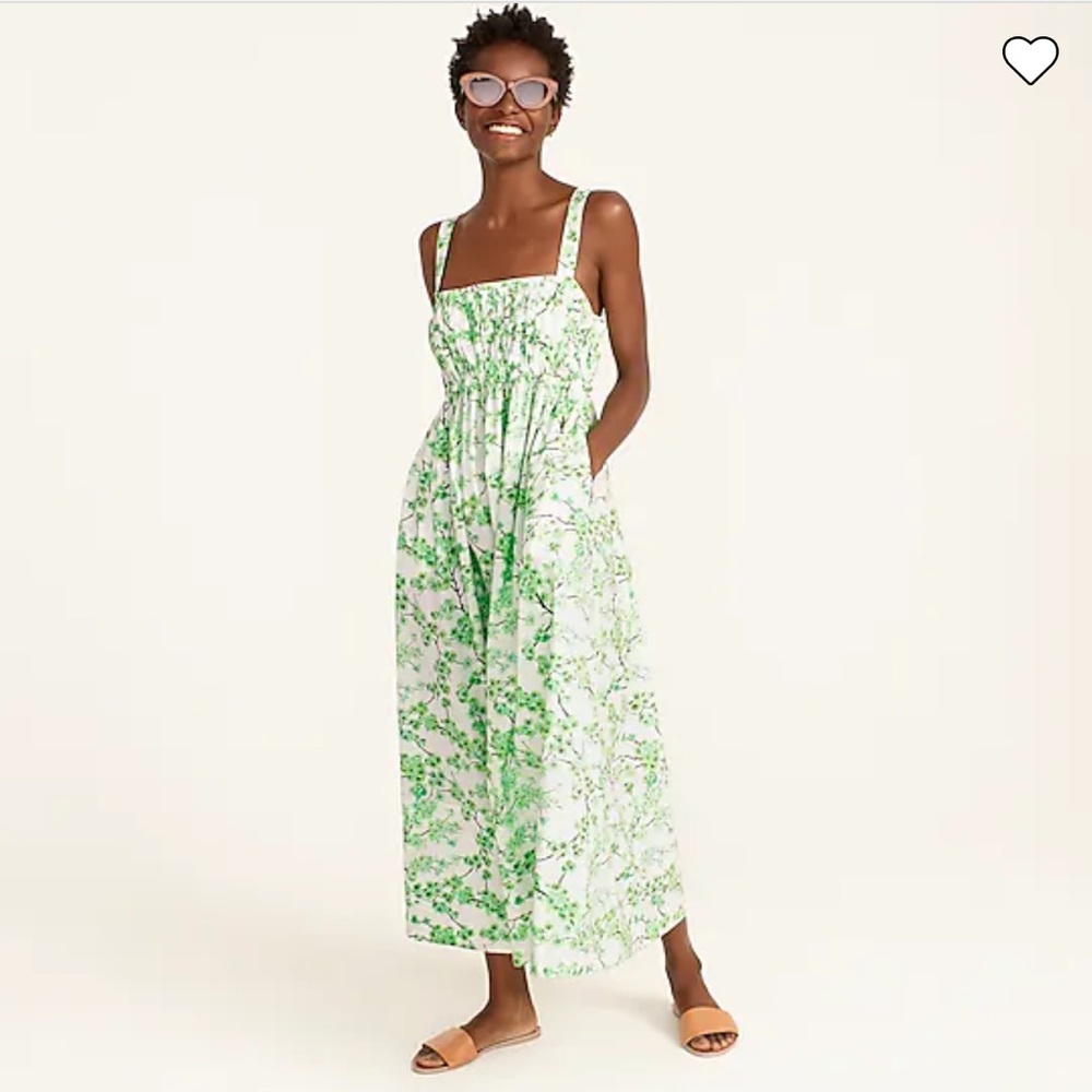 JCrew Gathered Tank Midi Dress, NWT